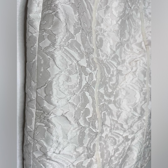 Ralph Lauren Evening Off White Textured Strapless Bachelorette Dress Sz 6 - Picture 4 of 12